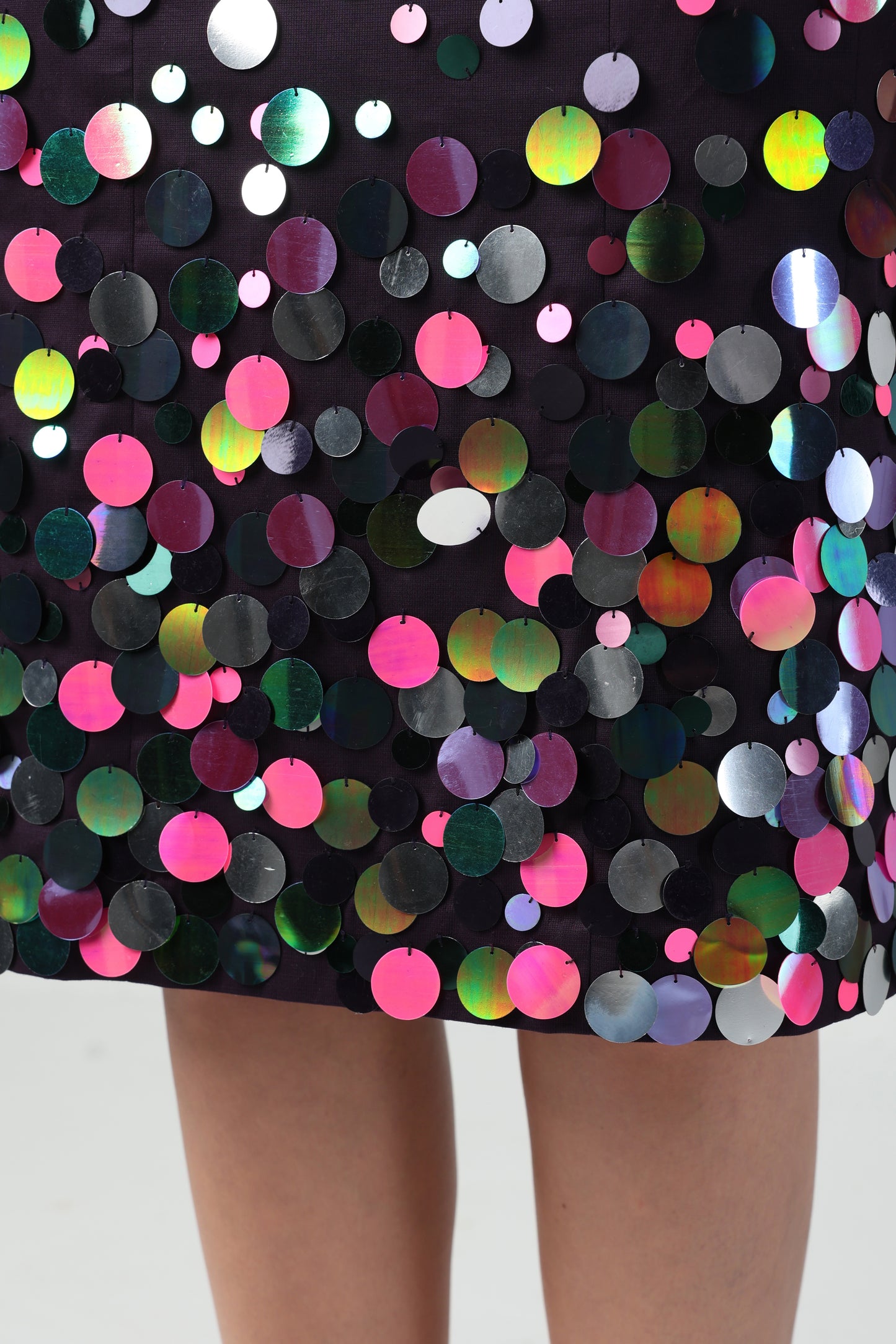 ELENORA DARK PURPLE SEQUIN MIDI DRESS