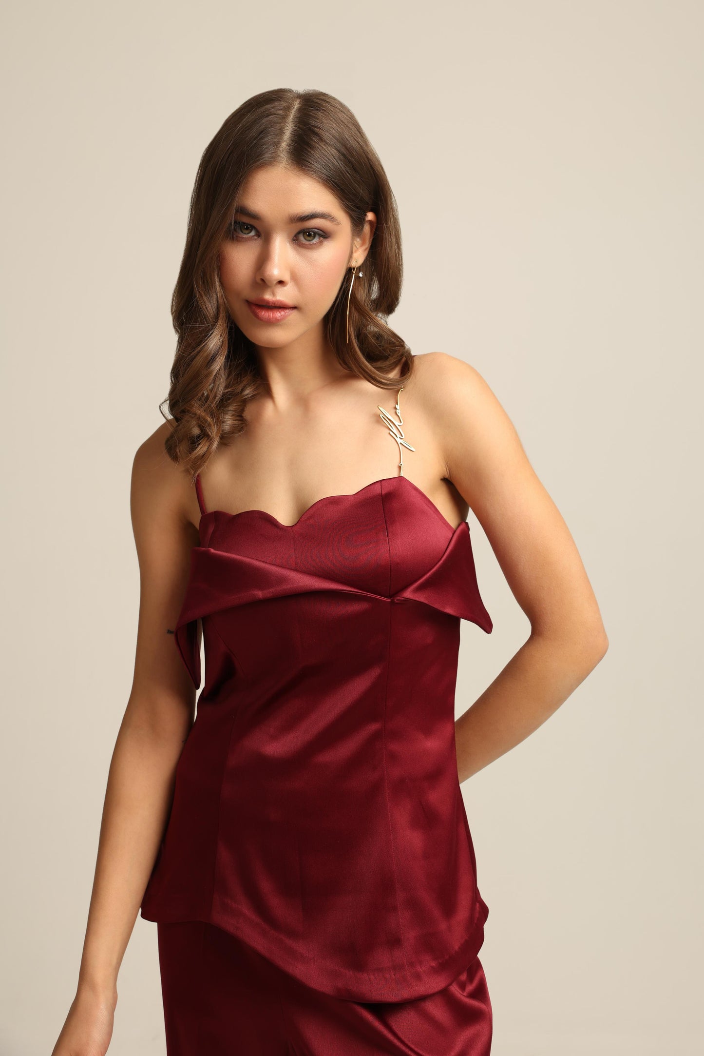 GIA PLUM TULIP TOP