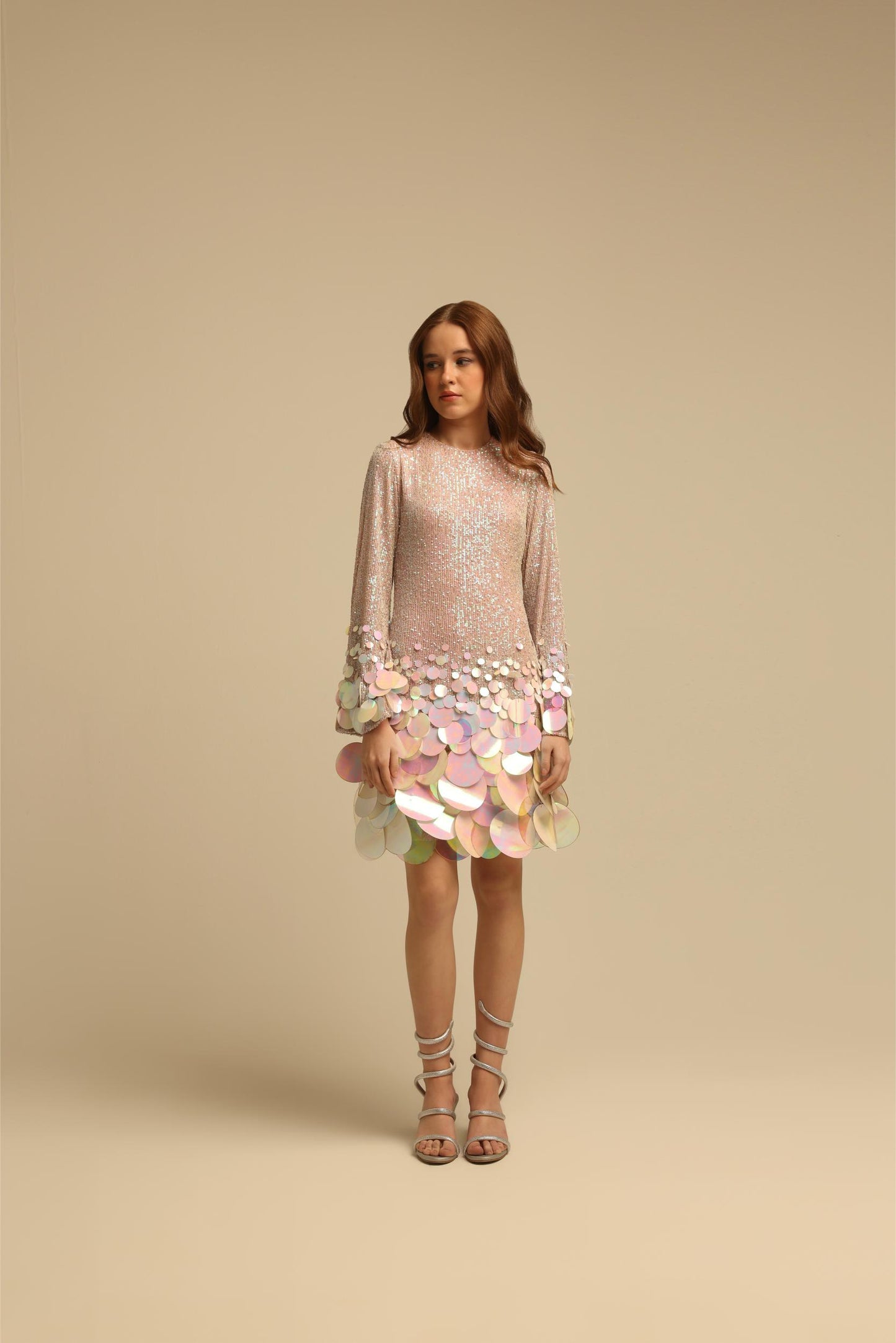 JULIE PINK SEQUIN DRESS