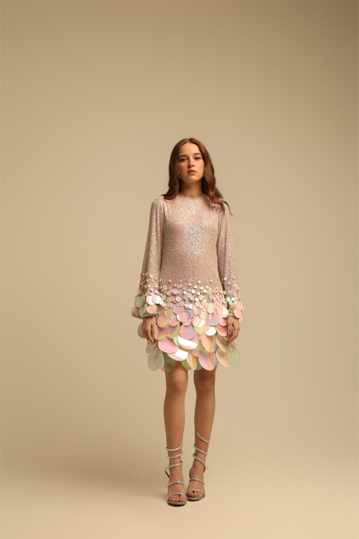 JULIE PINK SEQUIN DRESS