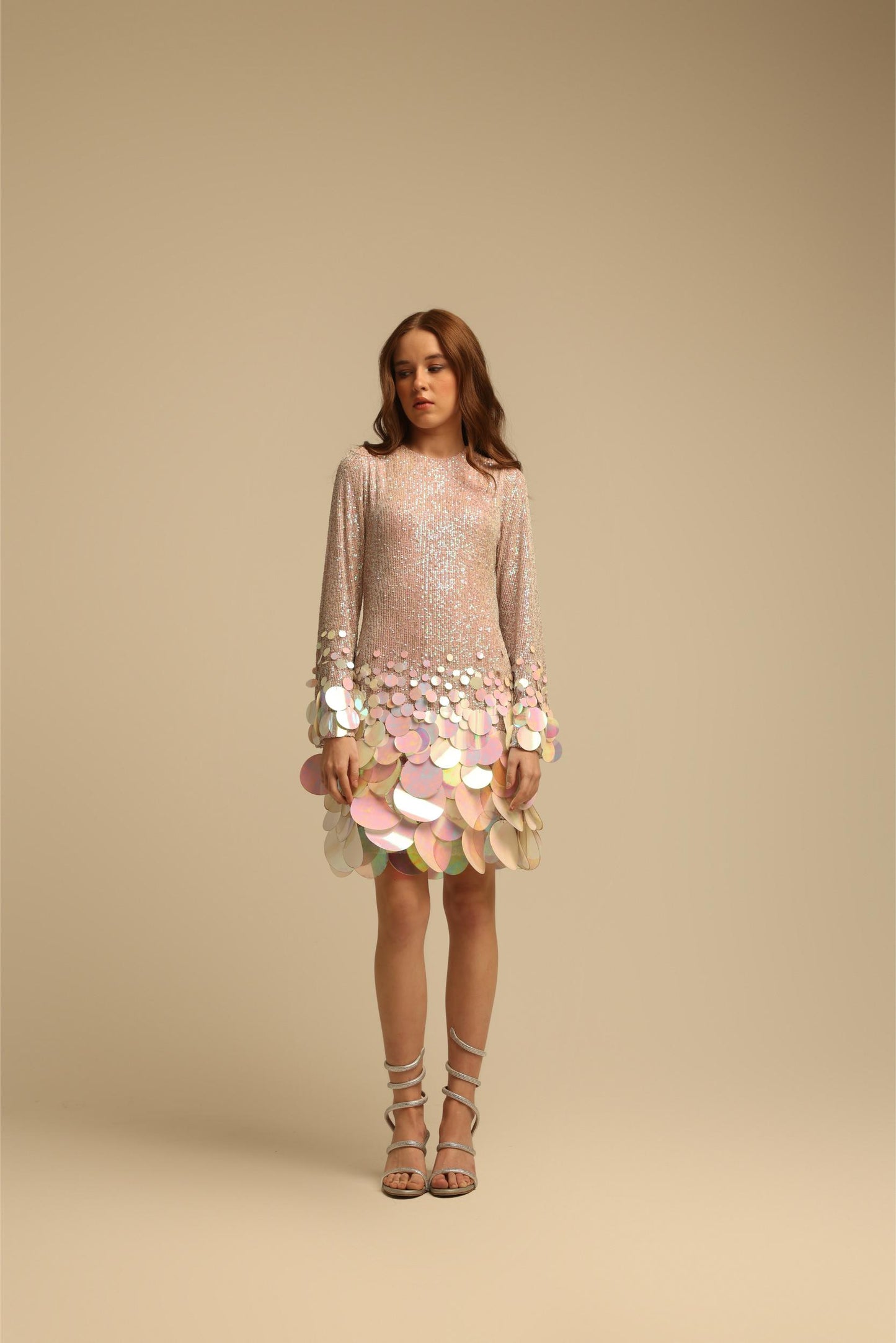 JULIE PINK SEQUIN DRESS