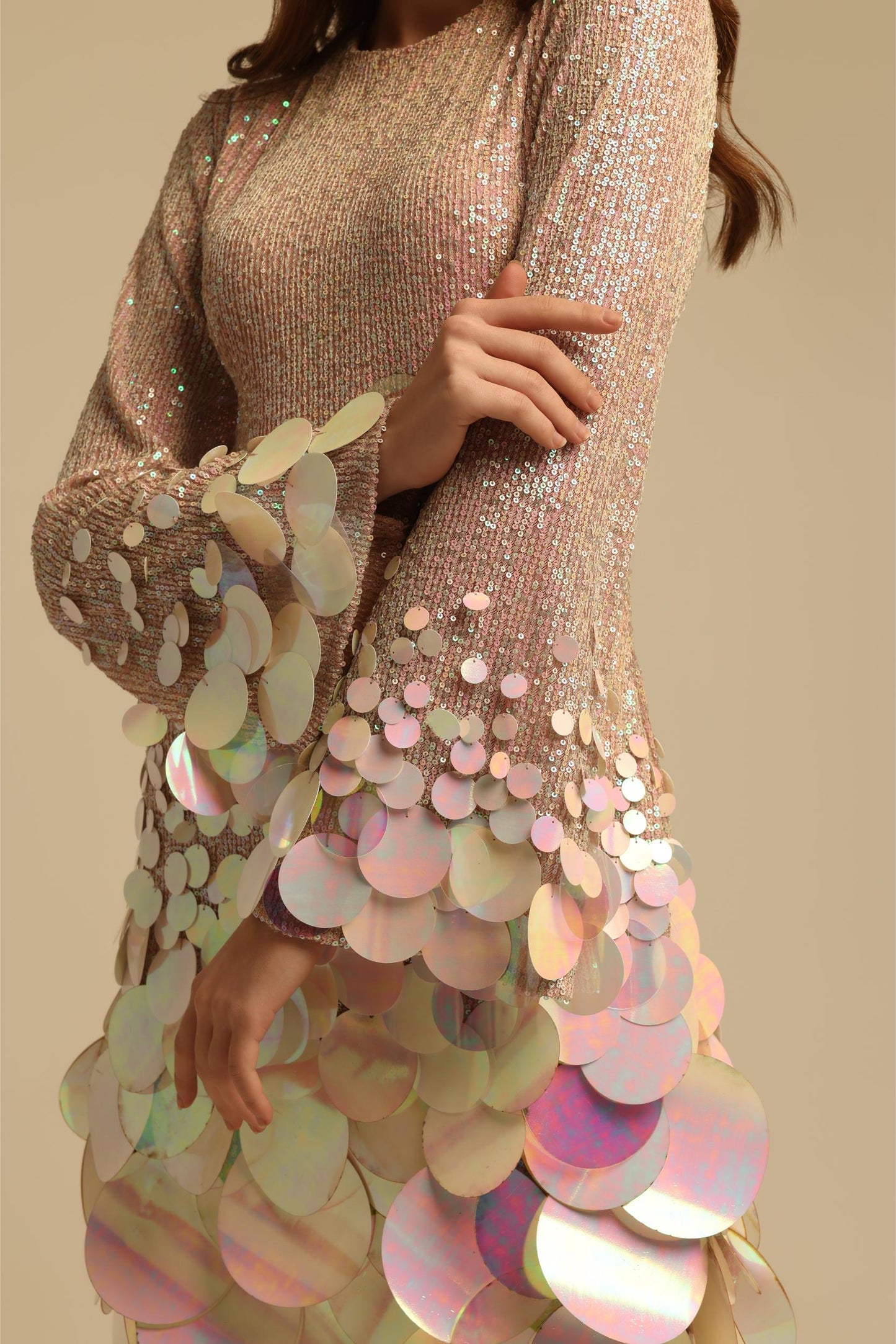 JULIE PINK SEQUIN DRESS