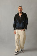 AVEN BLACK BLUE DENIM ZIPPED JACKET