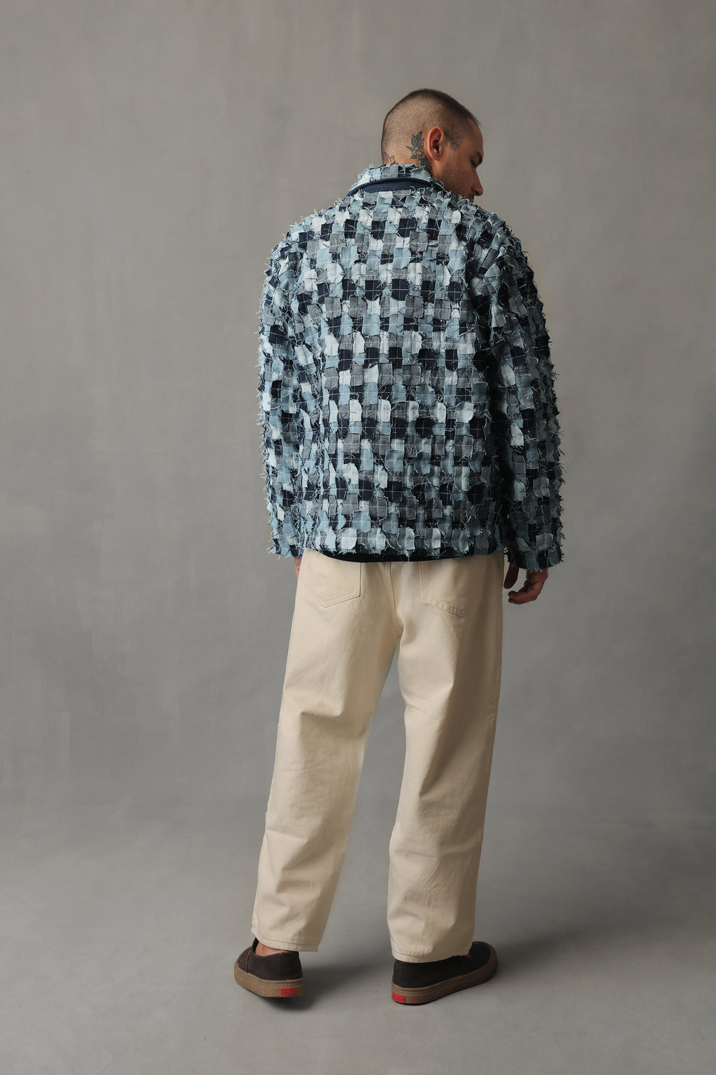RAWLINE MULTI COLOR DENIM PATCHED JACKET
