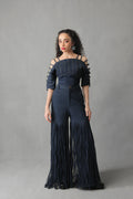 ARDEN DARK BLUE DENIM DROP SHOULDER BODYSUIT