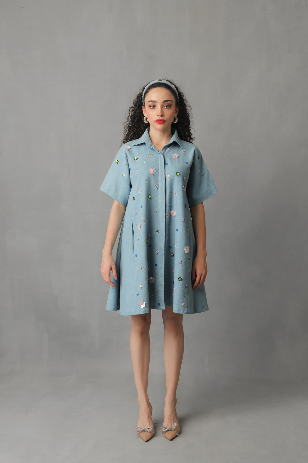 KOVA LIGHT BLUE DENIM SHIRT DRESS