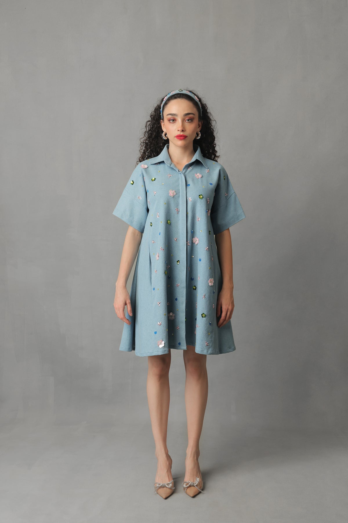KOVA LIGHT BLUE DENIM SHIRT DRESS