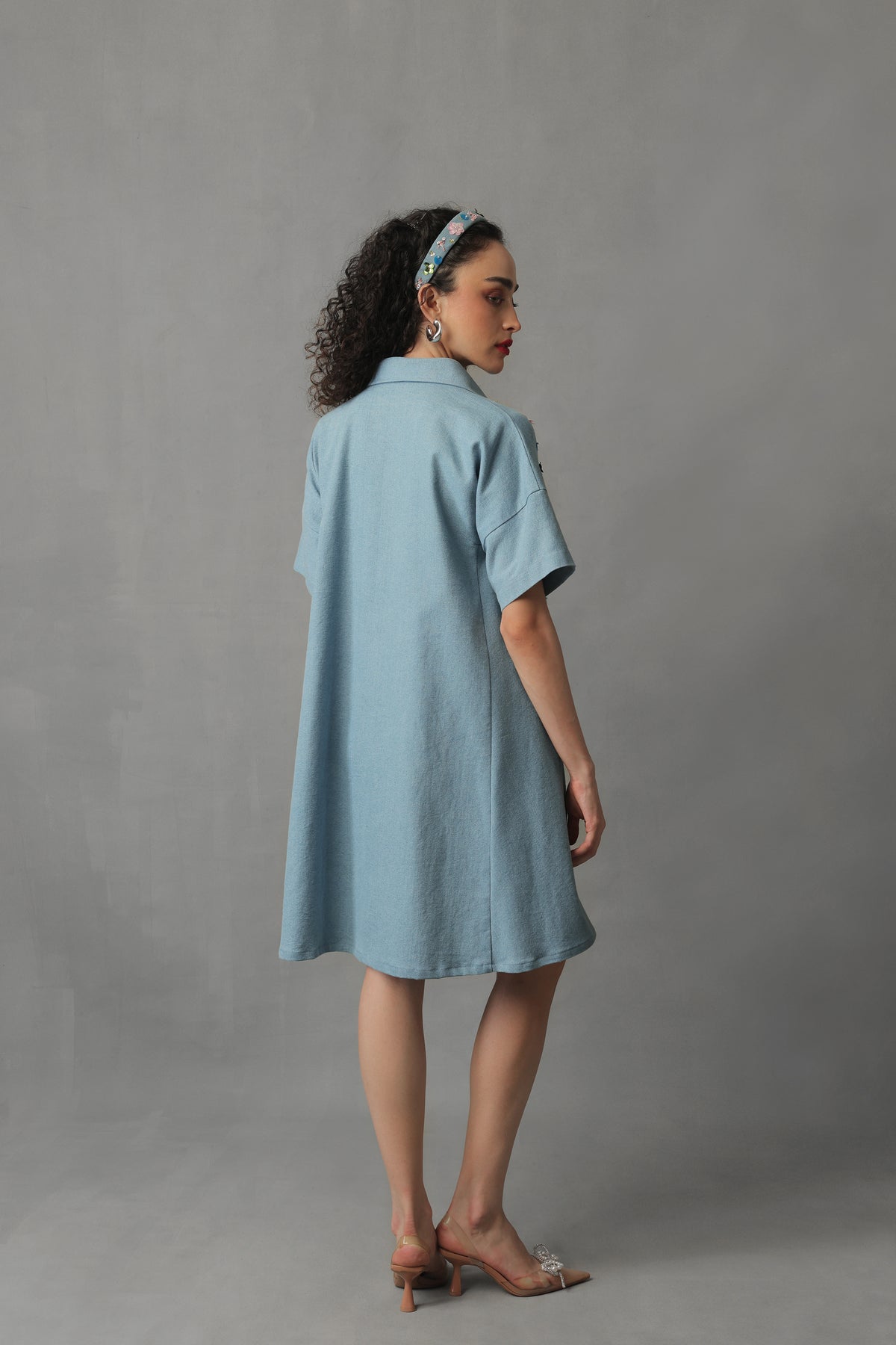 KOVA LIGHT BLUE DENIM SHIRT DRESS