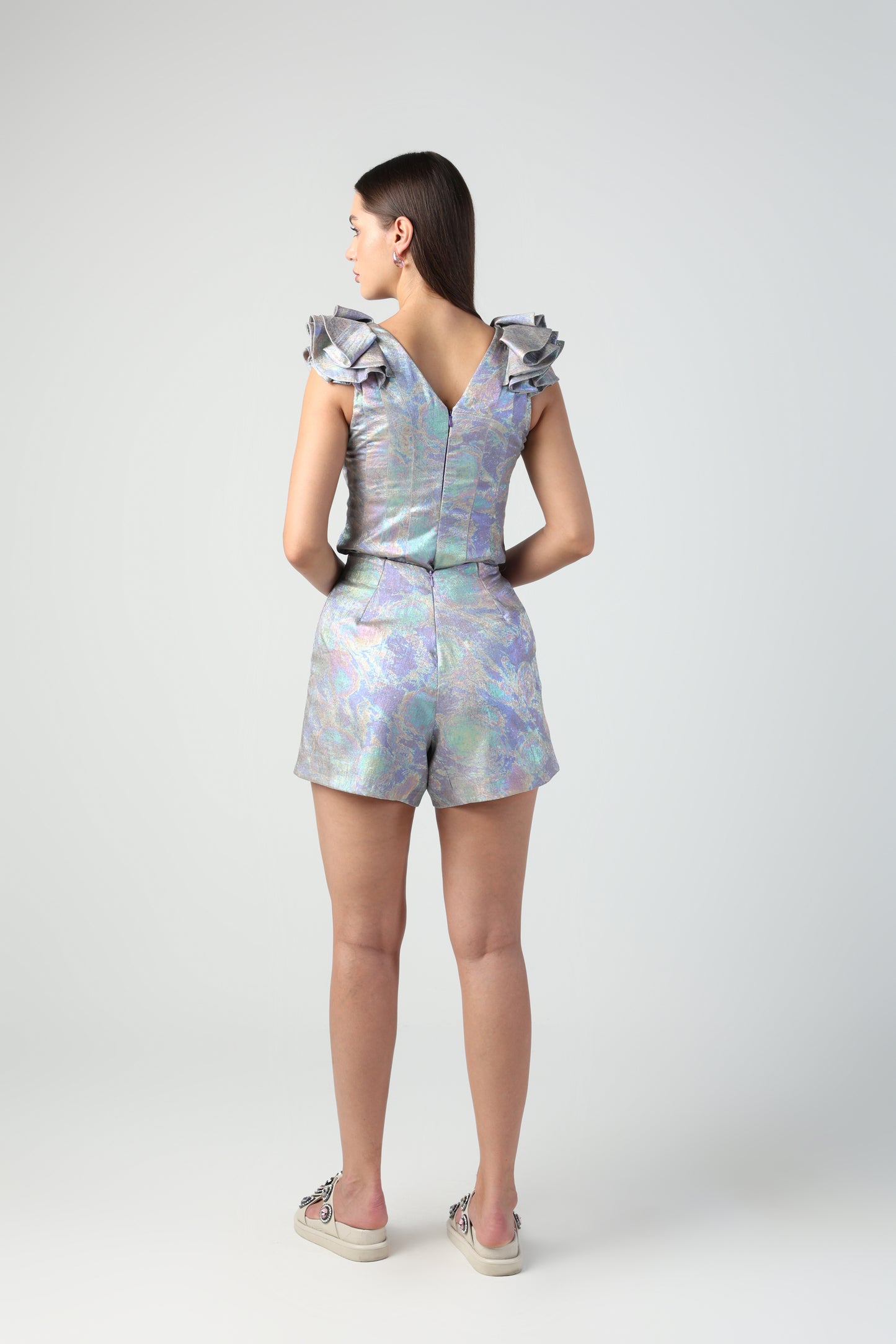 MARTINA MULTI COLOR HOLOGRAPHIC SHORTS