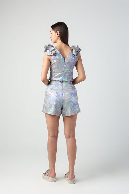 MARTINA MULTI COLOR HOLOGRAPHIC SHORTS