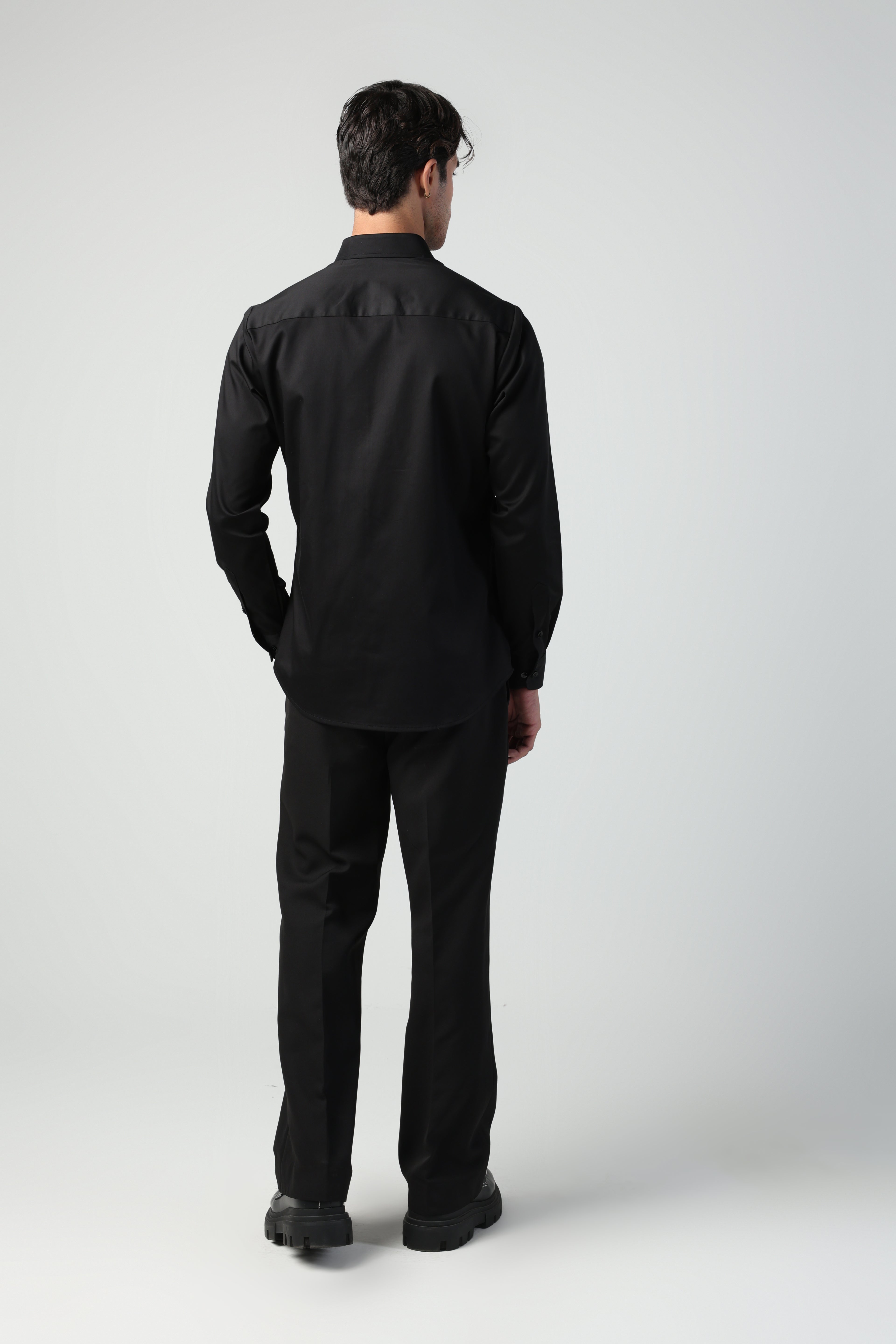 RENATO BLACK AND RED WOLF PRINTED SHIRT