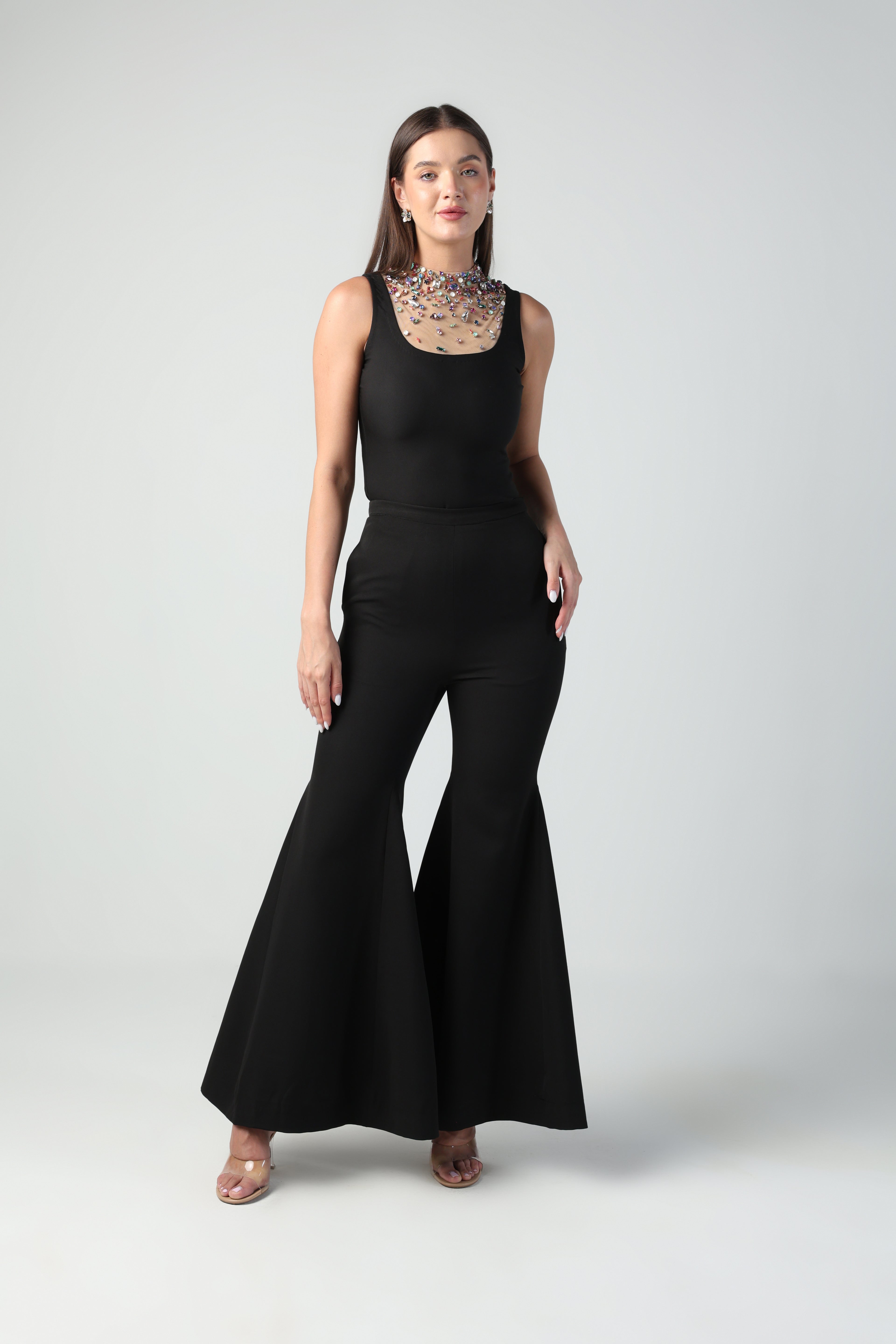 AZZURRA MULTI COLOR SWAROVSKI CRYSTAL BODYSUIT