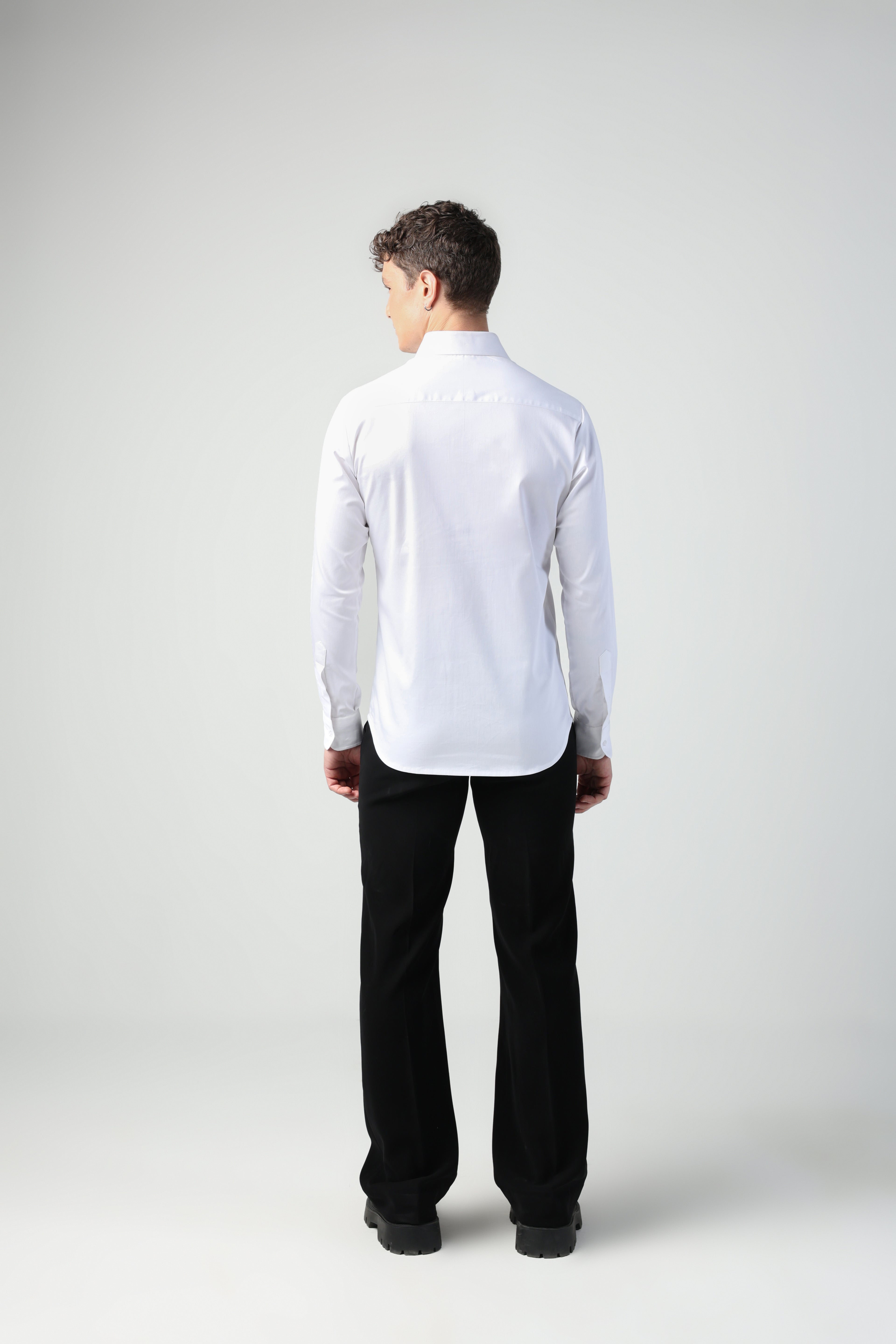 MARCELLO WHITE MONKEYS HANGING OUT HAND EMBROIDERED SHIRT