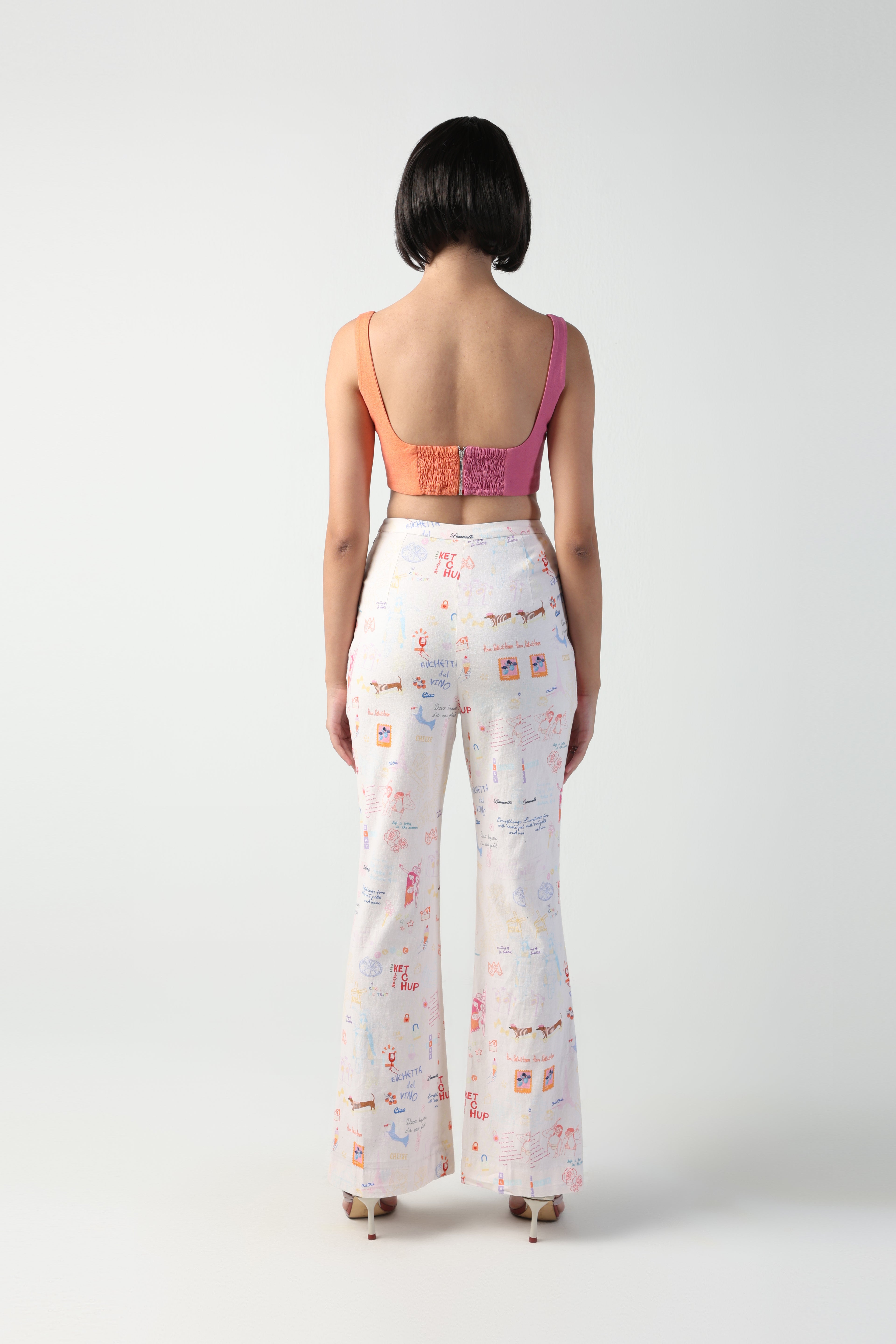 IANA ITALIAN SUMMER PRINT COLOR BLOCKED 3 PIECE CO-ORD SET