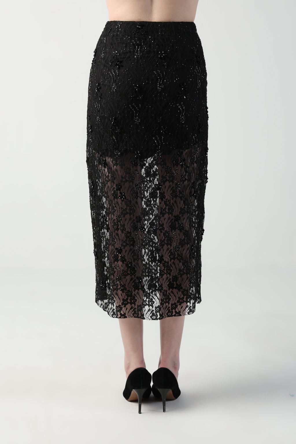 ALICIA EMBELLISHED LACE SKIRT