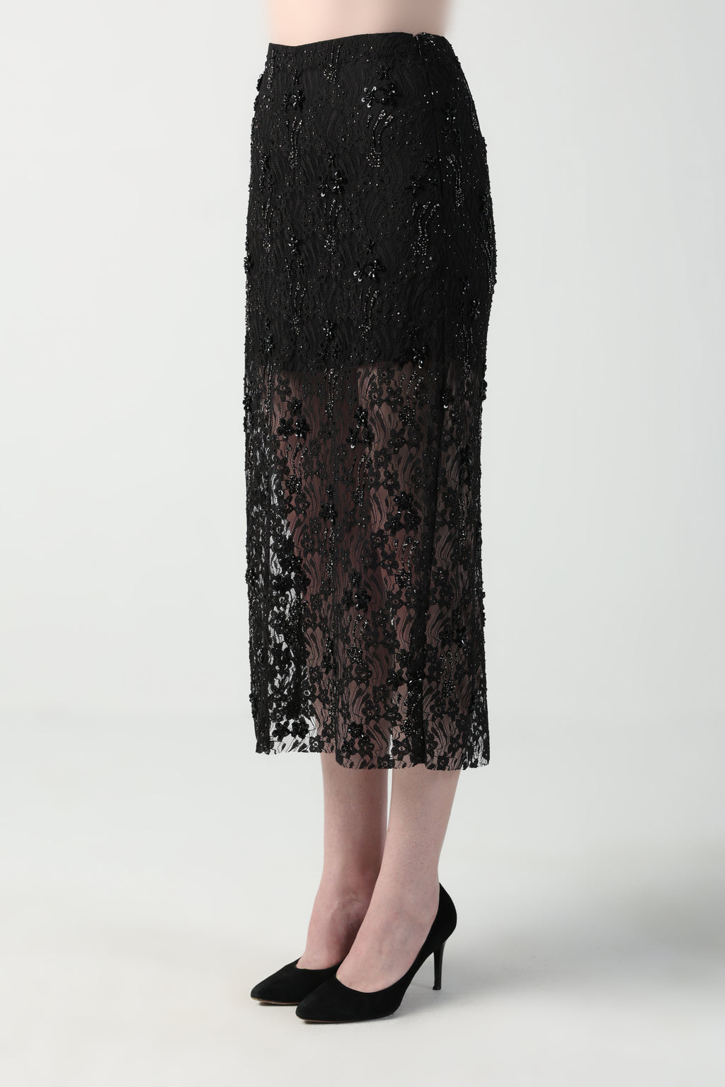 ALICIA EMBELLISHED LACE SKIRT