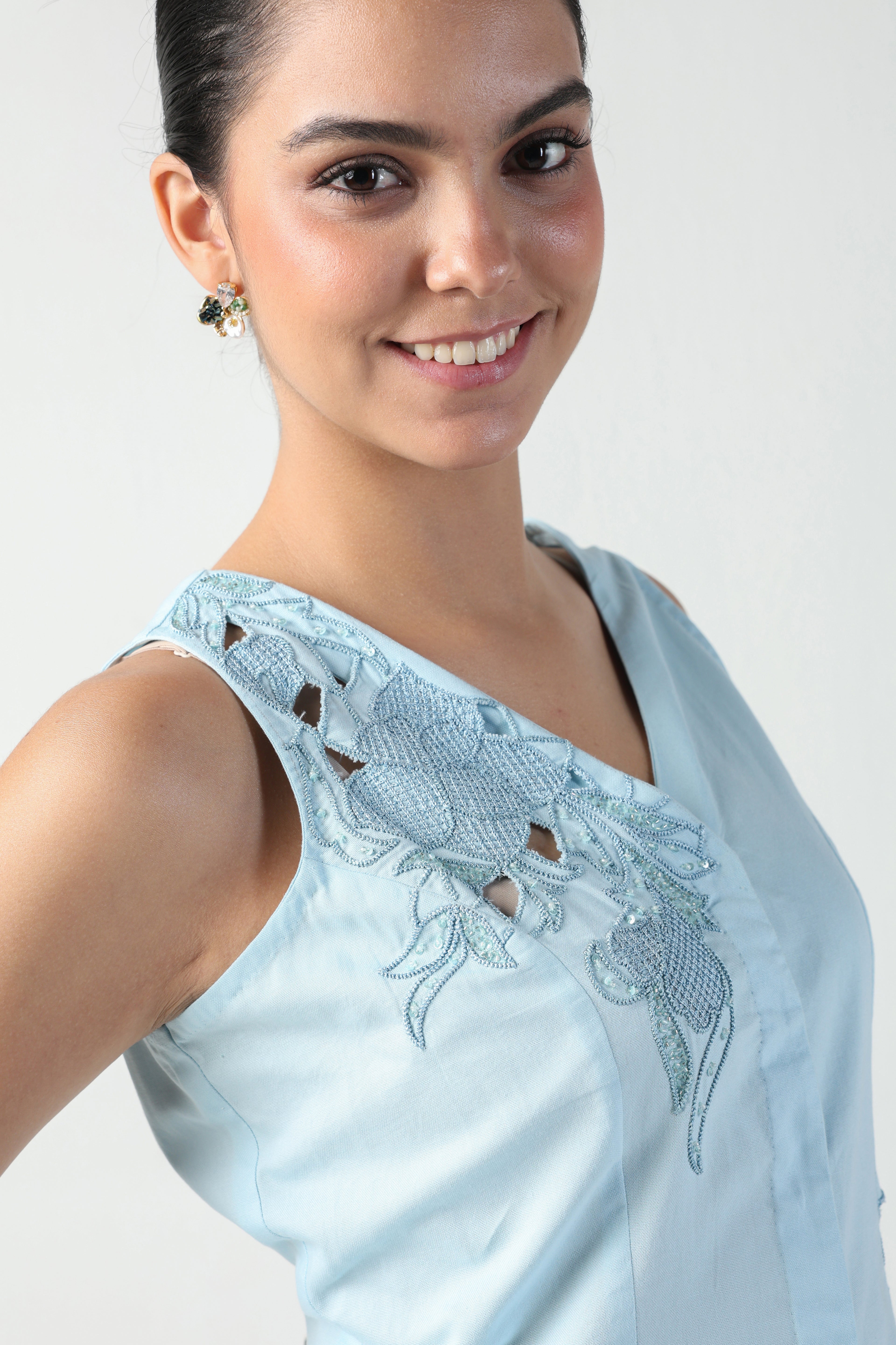 STELLA ICE BLUE HANDCUT WORK JACKET CO ORD SET