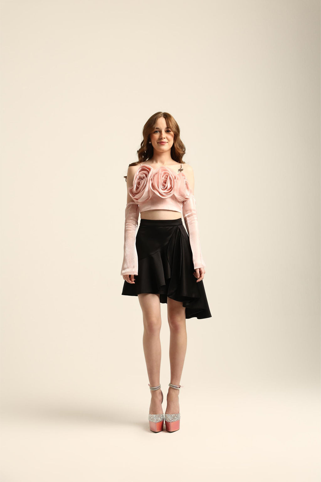 SOPHIE BLACK ASYMMETRIC SKIRT