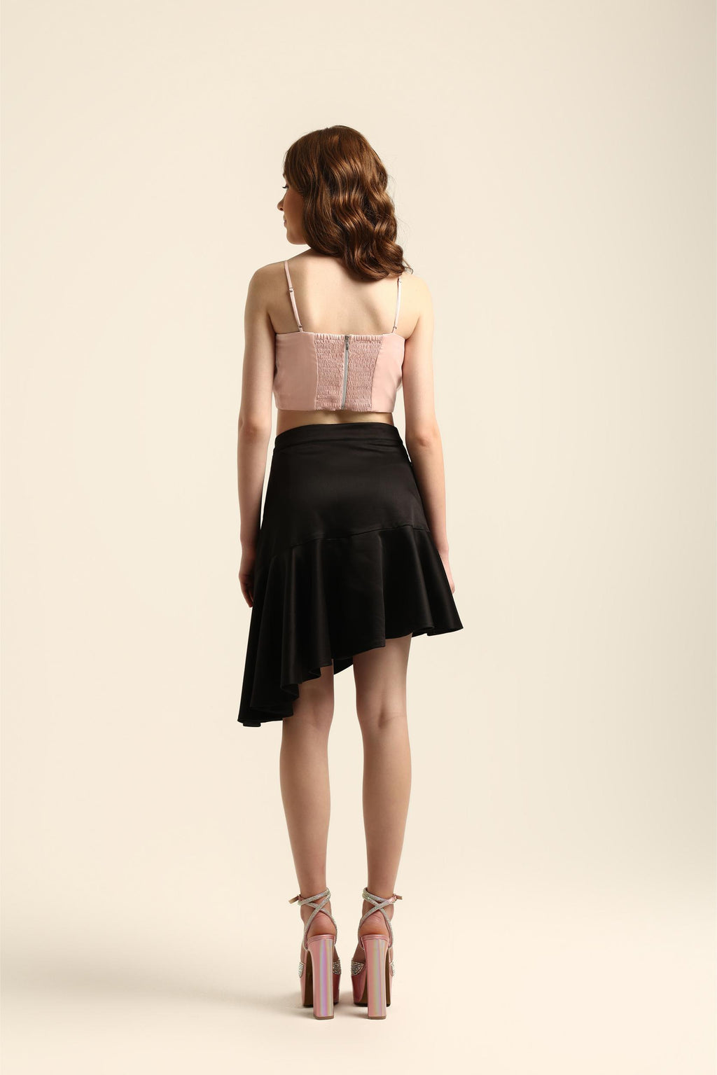 SOPHIE BLACK ASYMMETRIC SKIRT