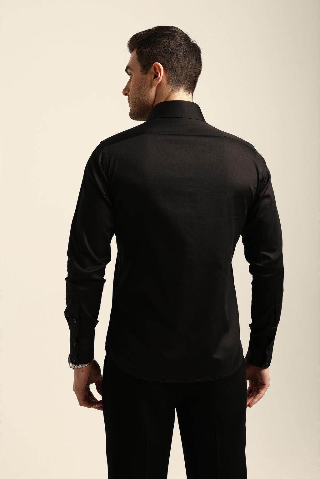 BLACK GALLOPING HORSES HAND EMROIDERED SHIRT