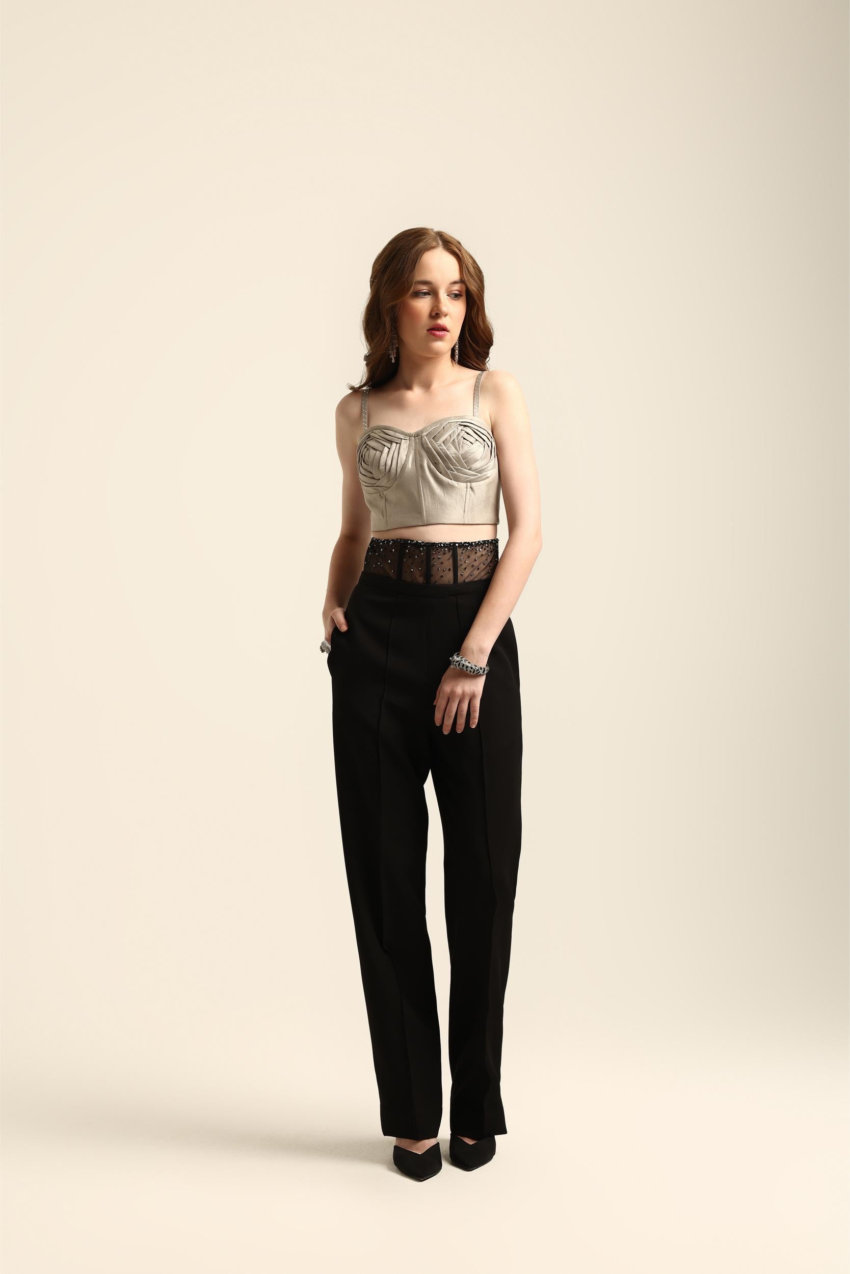 LUNA BLACK CORSET PANTS