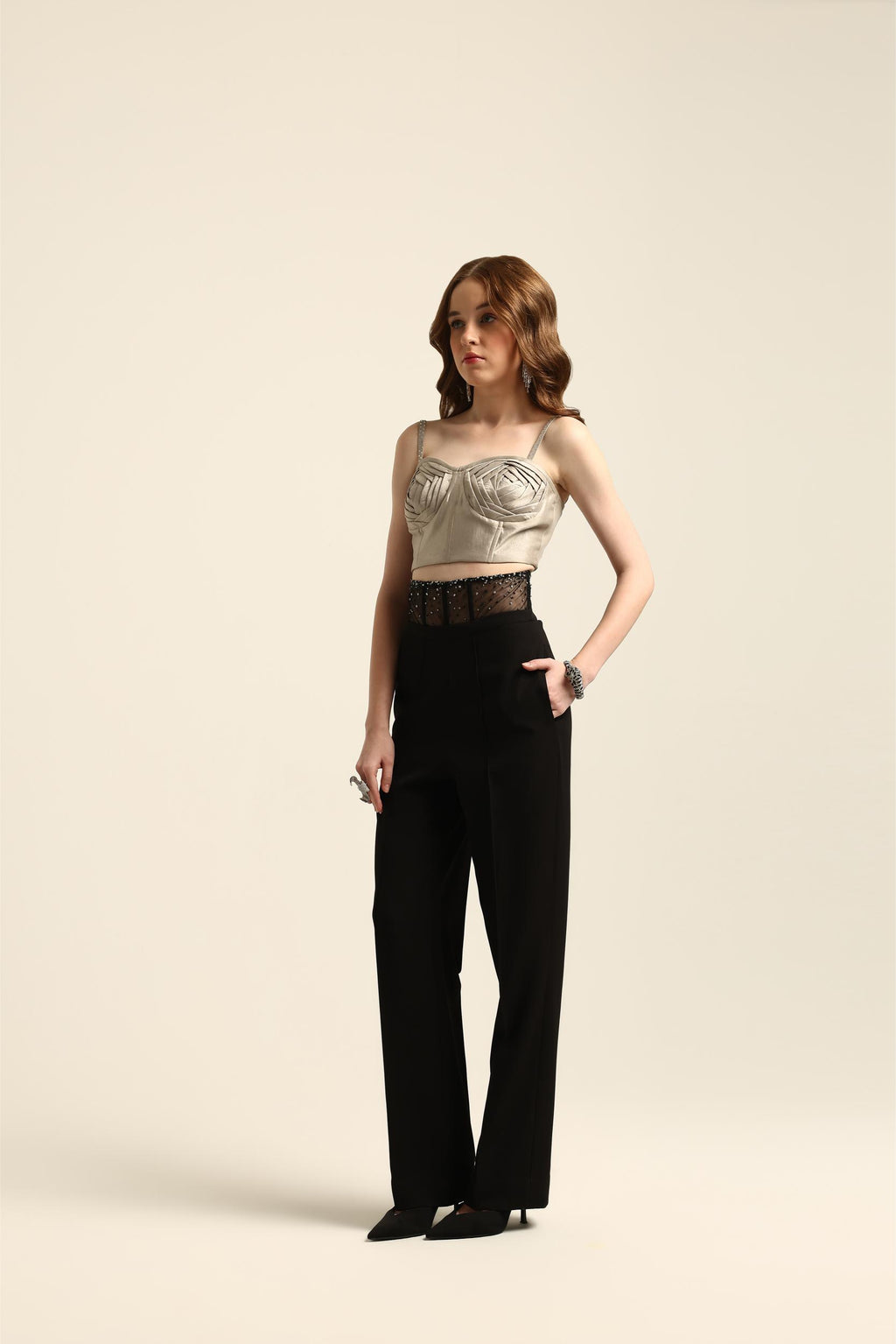 LUNA BLACK CORSET PANTS