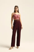 LUNA PLUM CORSET PANTS
