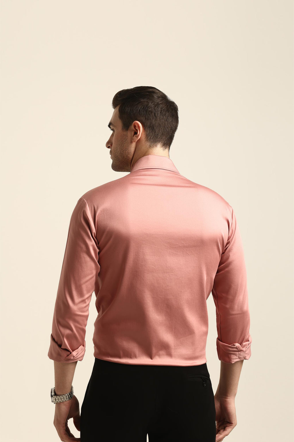 REINDEER PASTEL PINK HAND EMBROIDERED SHIRT