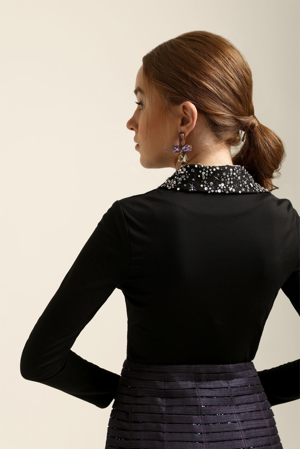 ALICE BLACK COLLARED BODYSUIT