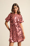 ELISA PINK ACRYLIC DRESS