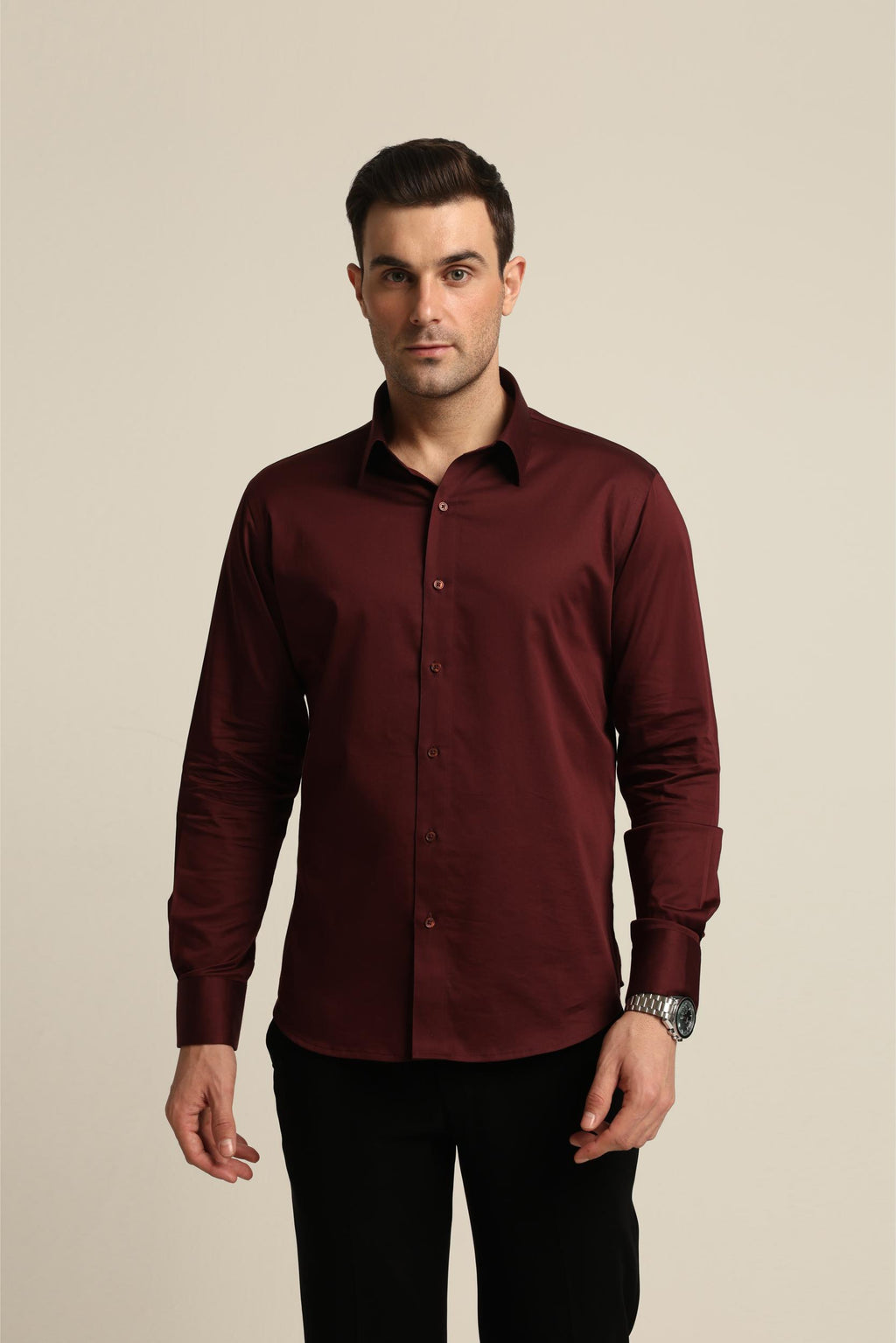 WINE AND GOLD DRAGON FISH YIN / YANG SHIRT