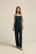 LEA AQUA GREEN CORSET JUMPSUIT