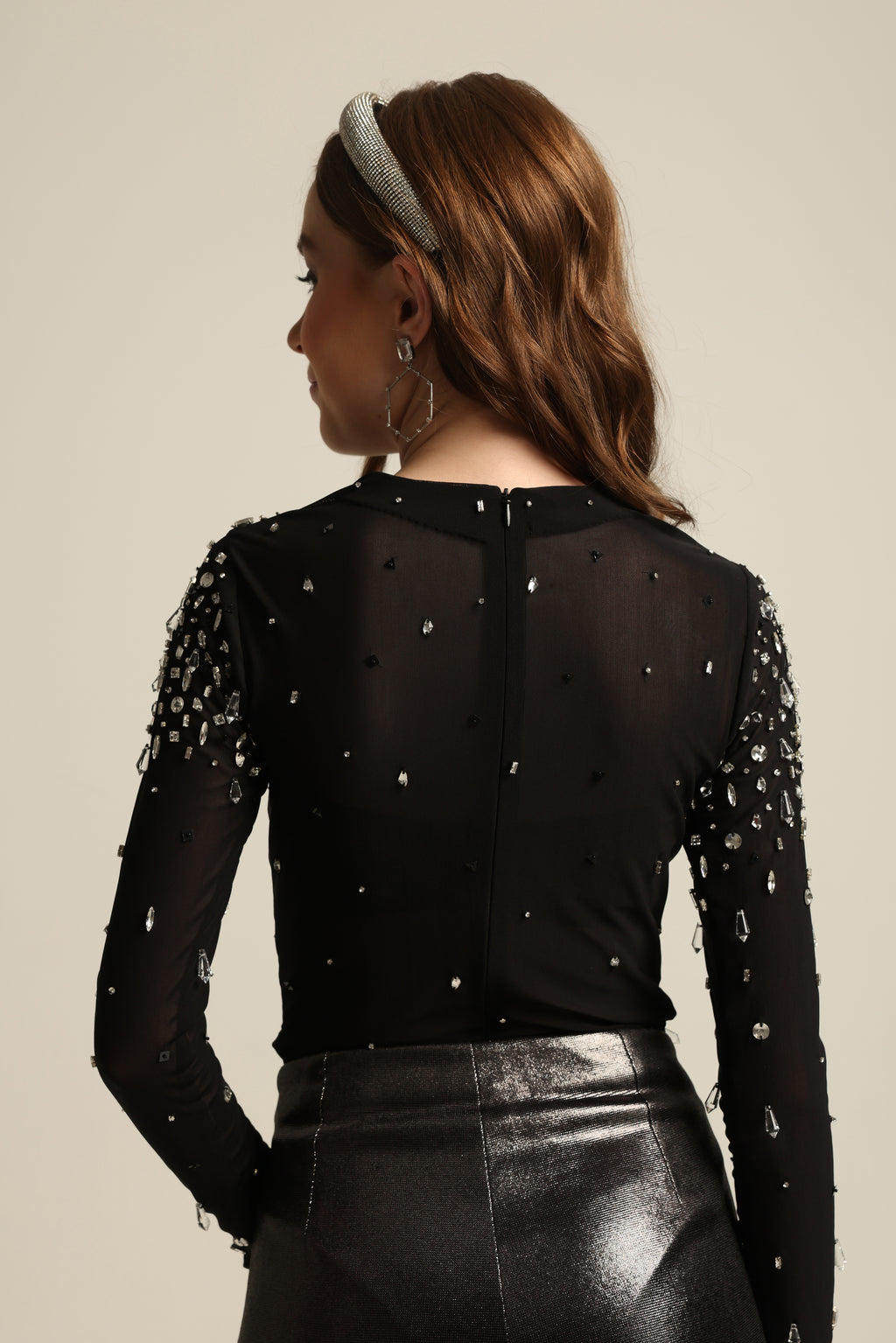 RIO BLACK CRYSTAL BODYSUIT