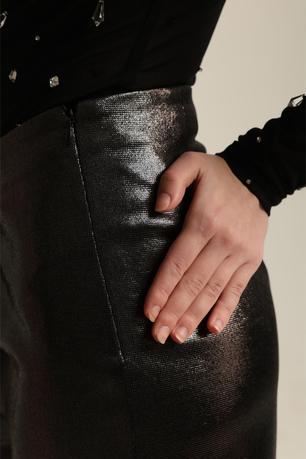MIA BLACK FOIL SHORTS