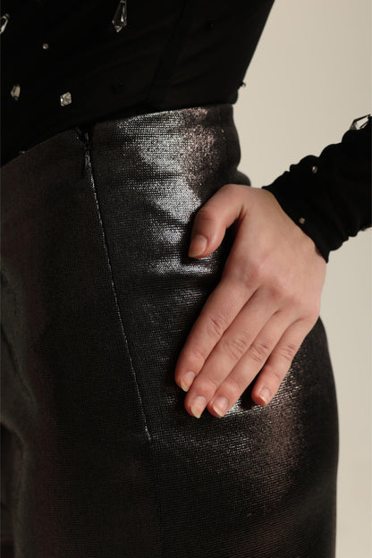 MIA BLACK FOIL SHORTS