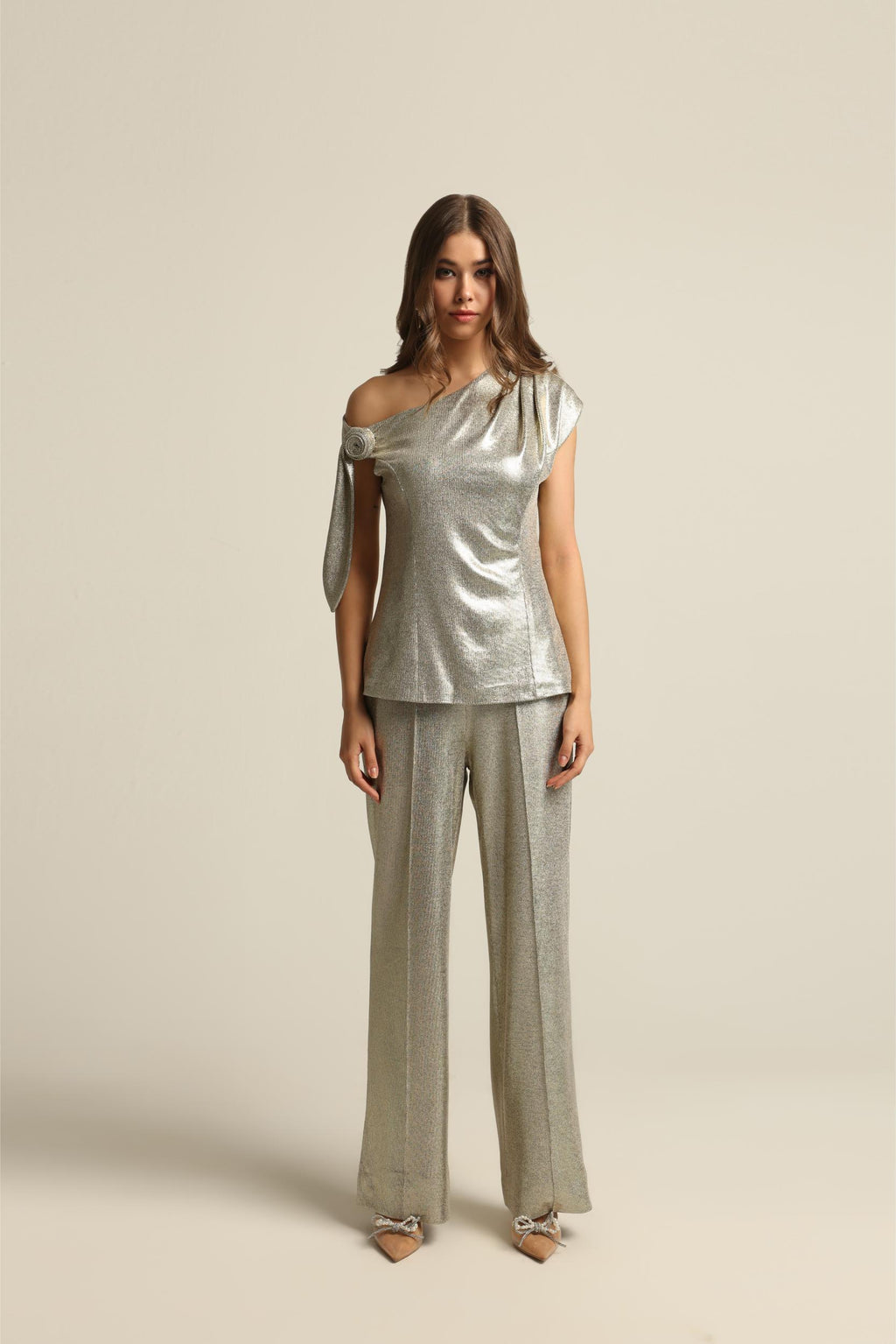 KIRA GOLD FOIL PANTS