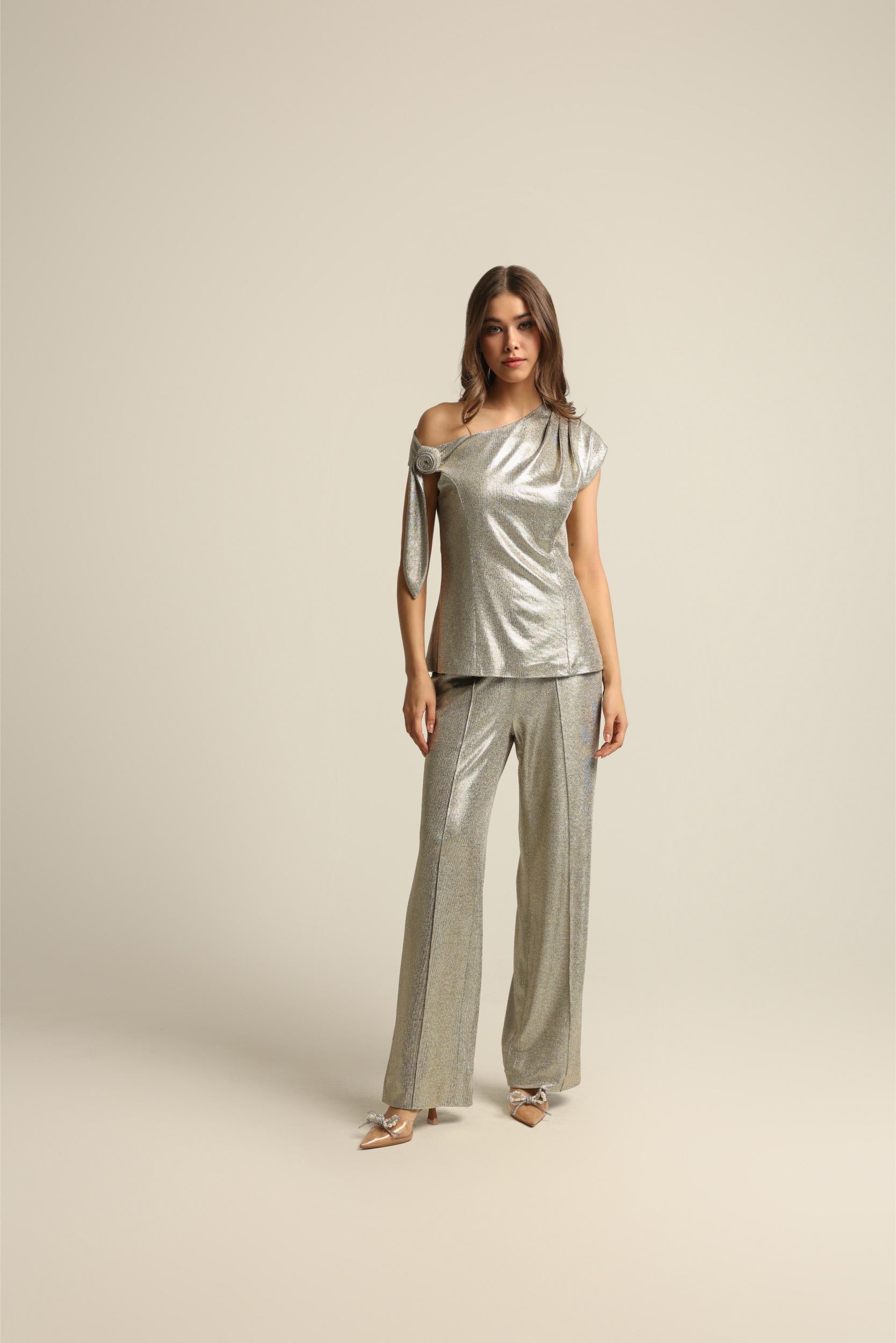KIRA GOLD FOIL PANTS