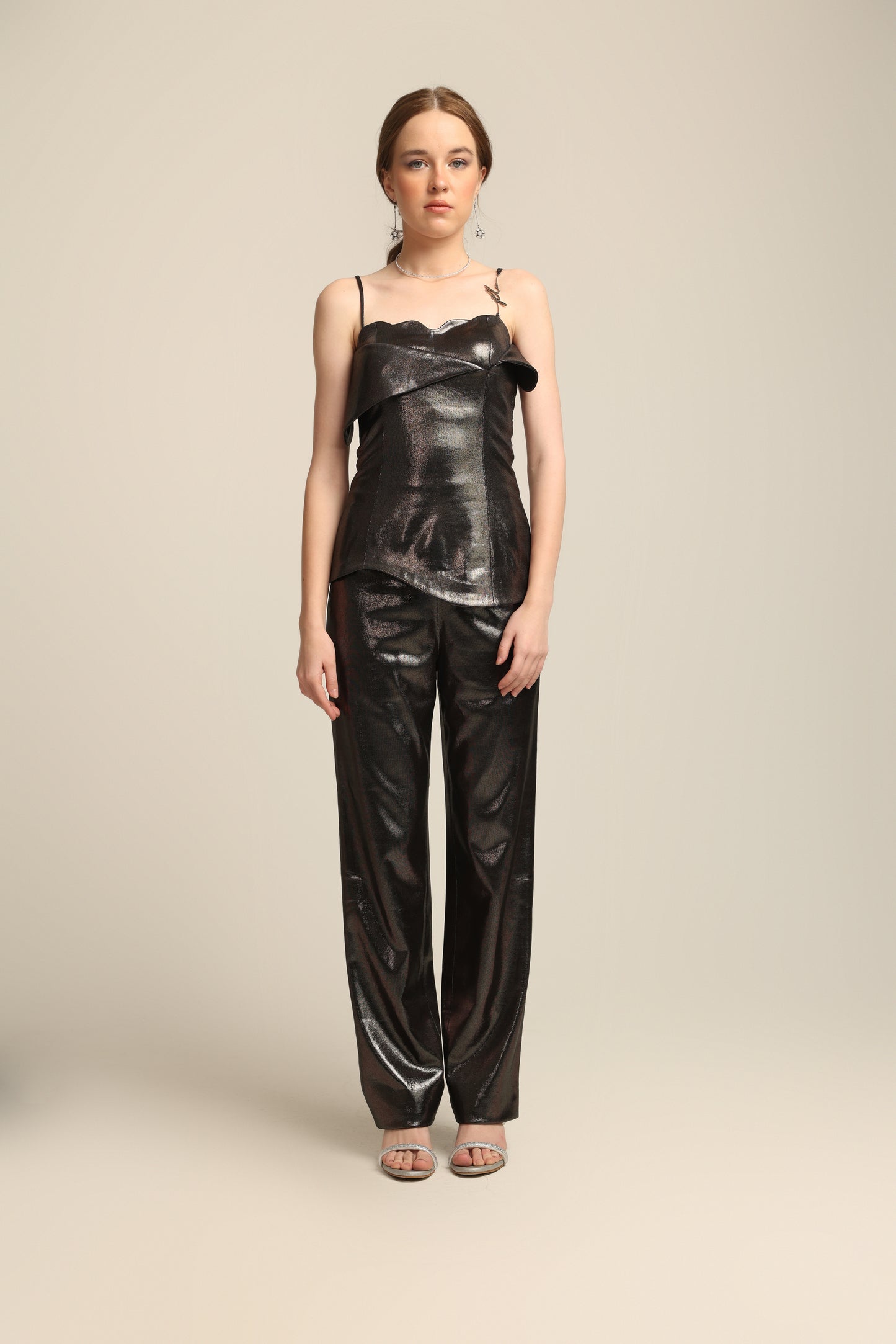 MIA BLACK FOIL PANTS