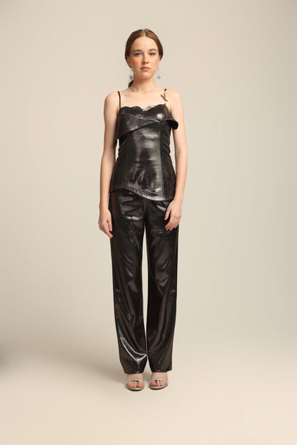MIA BLACK FOIL PANTS