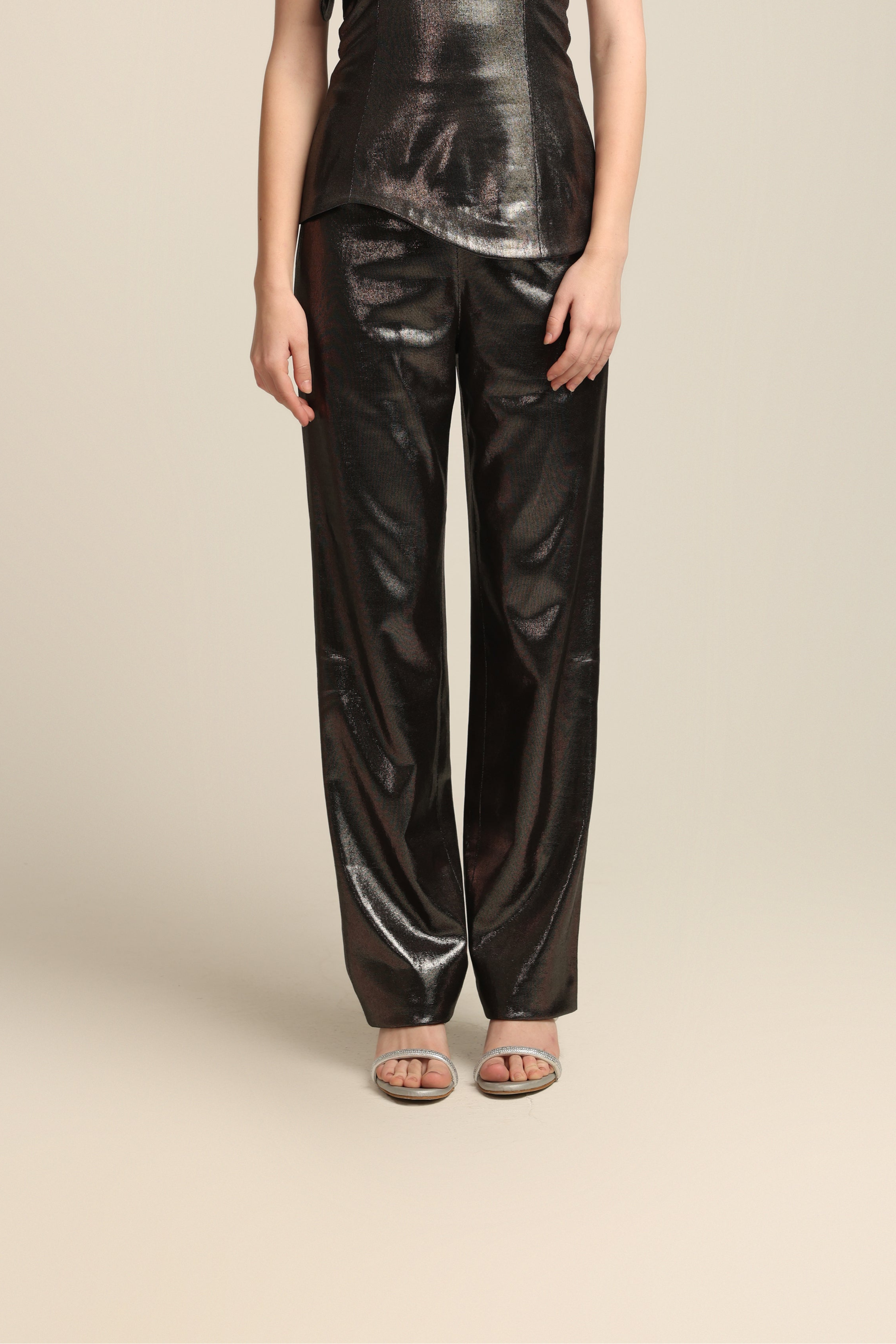 MIA BLACK FOIL PANTS