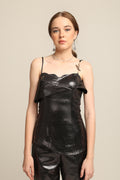 MIA BLACK FOIL TULIP TOP