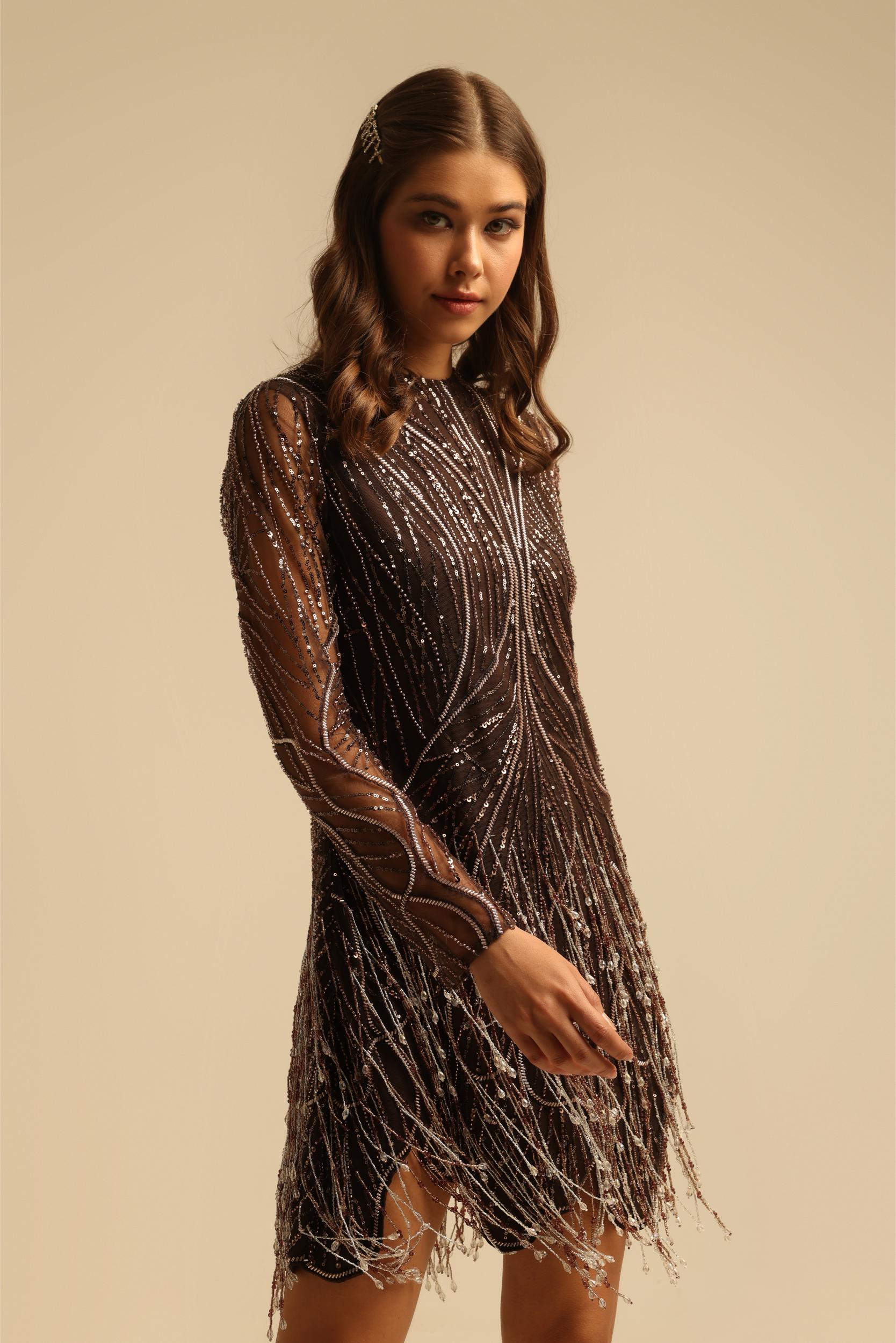 DAISY BROWN SEQUIN DRESS