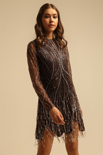 DAISY BROWN SEQUIN DRESS