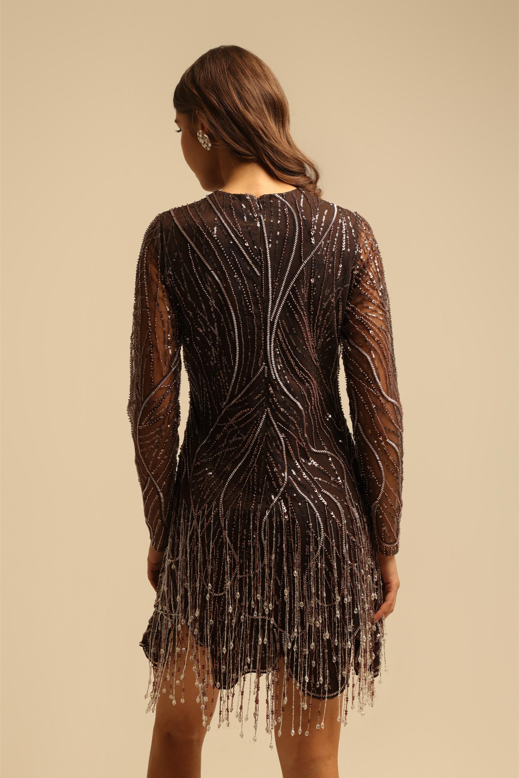DAISY BROWN SEQUIN DRESS