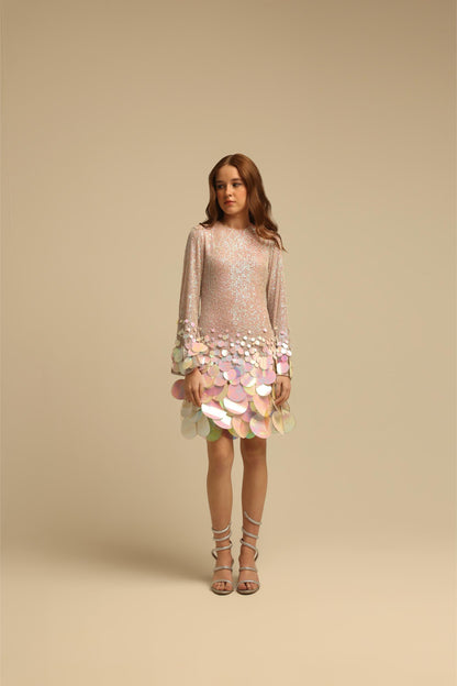 JULIE PINK SEQUIN DRESS