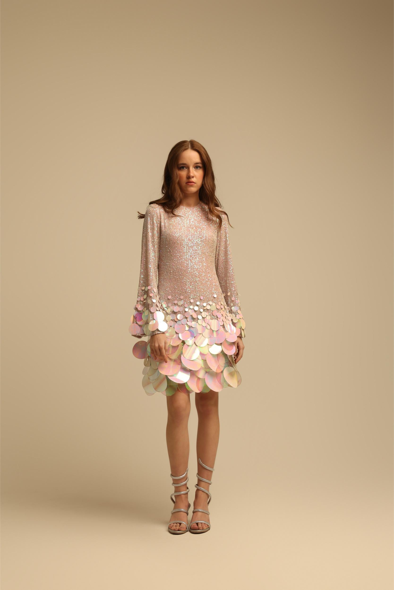 JULIE PINK SEQUIN DRESS