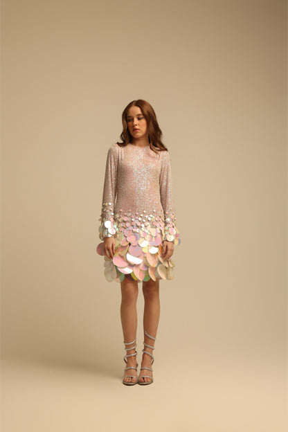 JULIE PINK SEQUIN DRESS