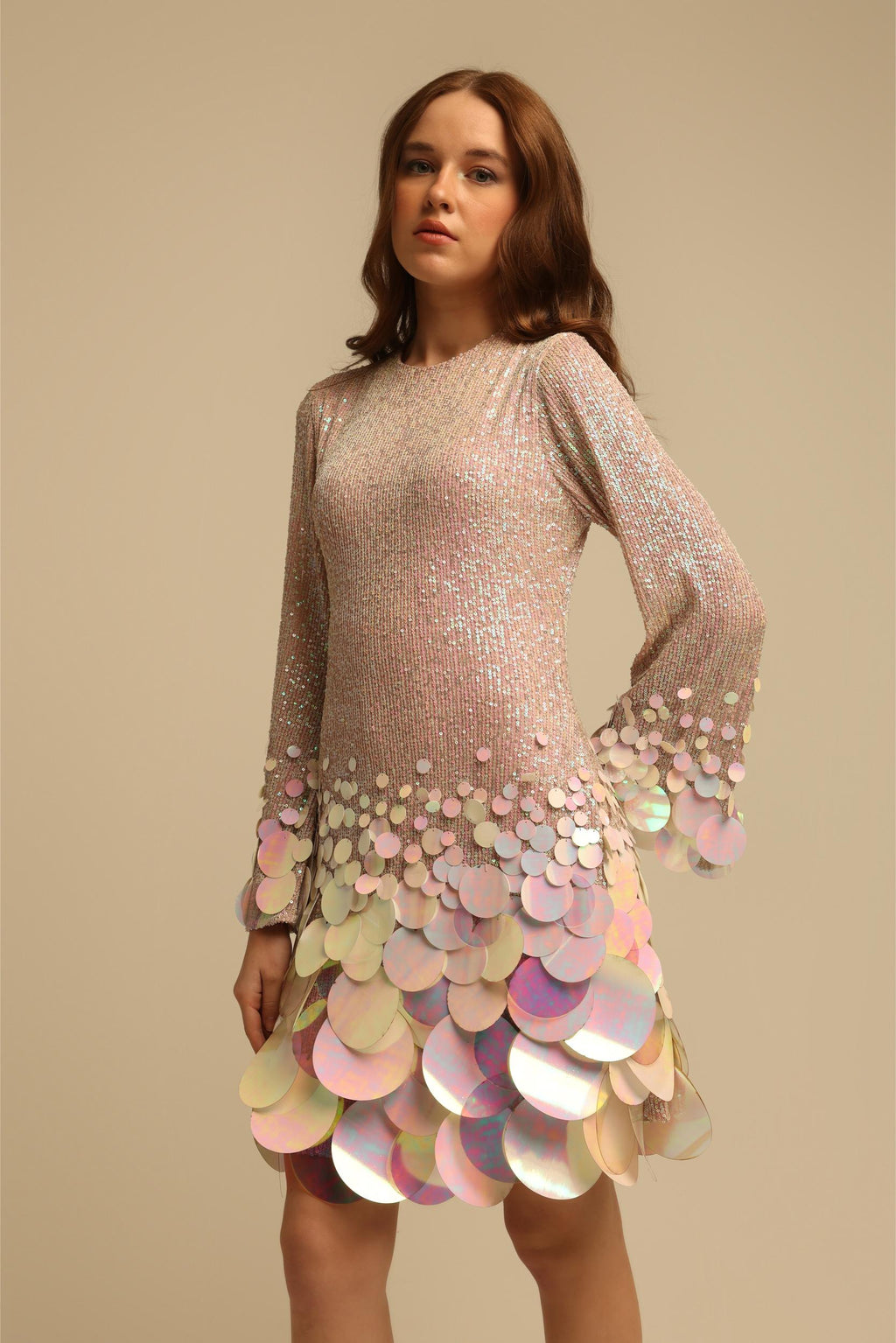 JULIE PINK SEQUIN DRESS