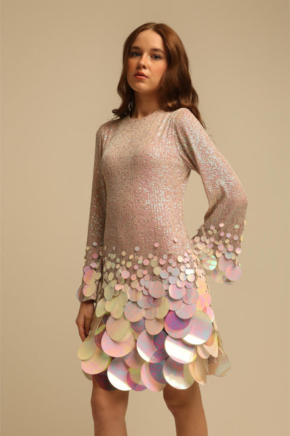 JULIE PINK SEQUIN DRESS