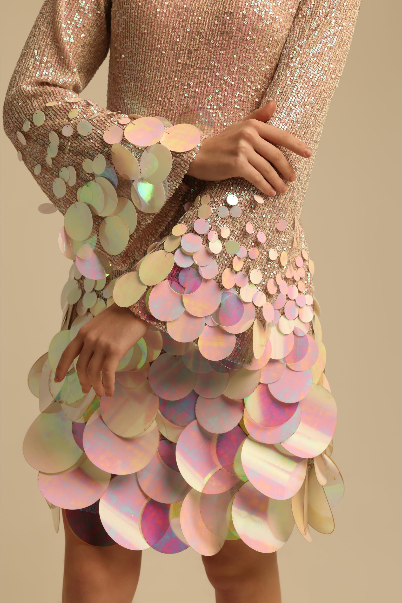 JULIE PINK SEQUIN DRESS